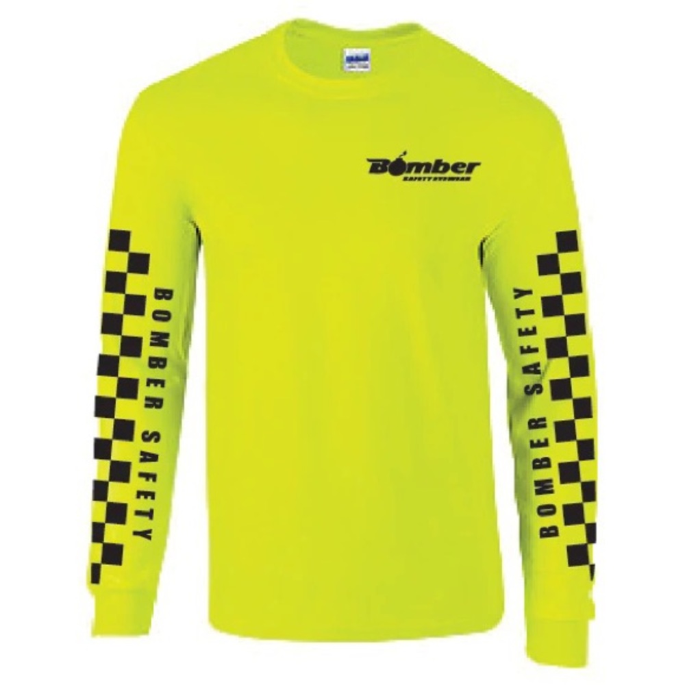 Skateboard Checkered Long Sleeve Tee Shirt UniSex